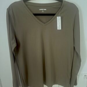 Lands’ End Women’s Supima Cotton Long Sleeve Top, NWT, size M